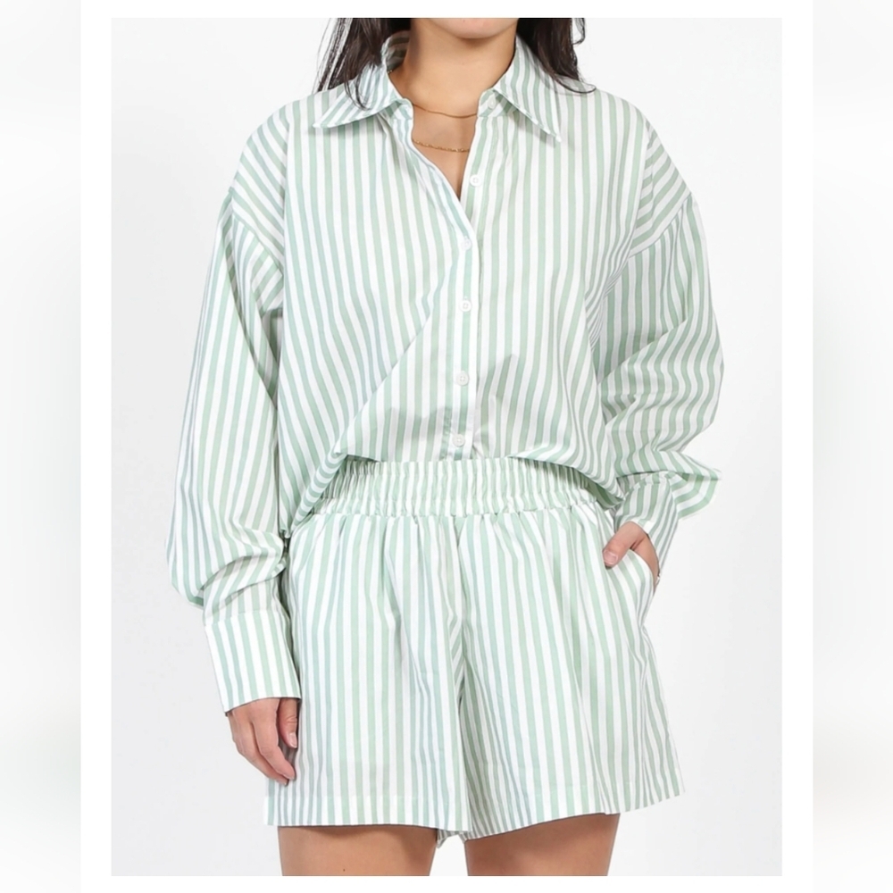🆕️ Brand new Brunette the Label Sage greem Top and Bottom Set